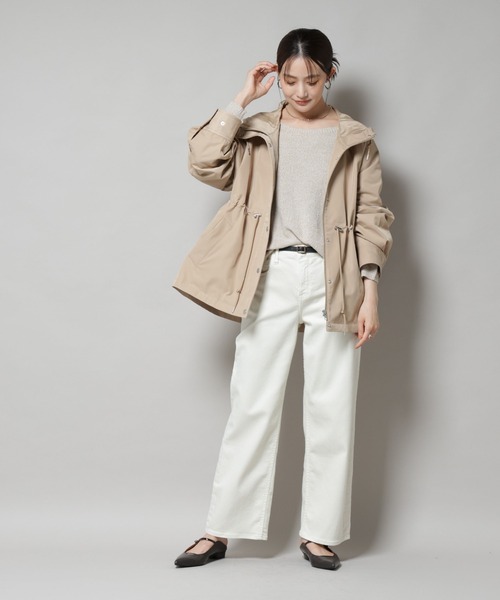 NANO universe（ナノユニバース）の「撥水加工フードブルゾン（ブルゾン・レディース・ブラック/ベージュ/モカ・FREE）」の10枚目の写真