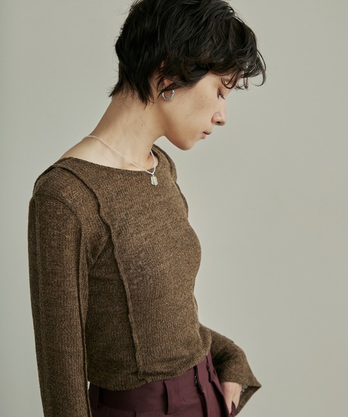 LOSCa(ロスカ)の「ラッフルスリーブカットソートップス(Tシャツ/カットソー・レディース・アイボリー/ブルー/ブラウン/ブラック・FREE)」の15枚目の写真