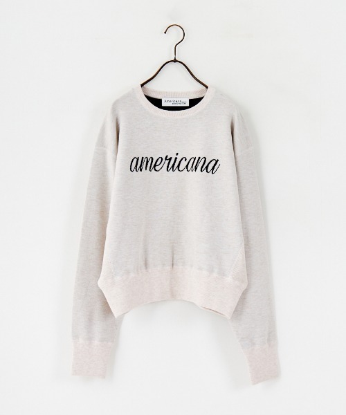 Americana/アメリカーナ] 別注 ショート丈 フロントロゴ スウェット