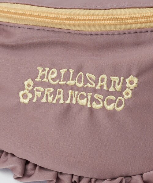 HELLO.SANFRANCISCO（ハローサンフランシスコ）の「【HELLO.SANFRANCISCO/ハローサンフランシスコ】サテンフリルコンビウエストBAG（ボディバッグ/ウエストポーチ・レディース・イエロー/パープル・FREE）」の13枚目の写真