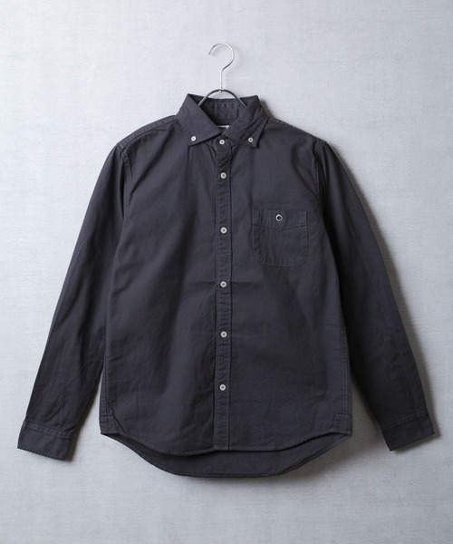 BARNS OUTFITTERS(バーンズアウトフィッターズ)の「【PH2】【BARNS OUTFITTERS】OX REGULAR LS SHIRT オックスフォード レギュラーカラー ロングスリーブ シャツ(シャツ/ブラウス・メンズ・ダークカーキ/サンドベージュ/チャコールグレー/オリーブ/カーキ/ダークグリーン/ライトグレー・SMALL)」の2枚目の写真