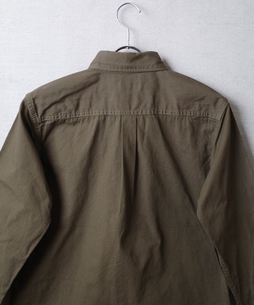 BARNS OUTFITTERS(バーンズアウトフィッターズ)の「【PH2】【BARNS OUTFITTERS】OX REGULAR LS SHIRT オックスフォード レギュラーカラー ロングスリーブ シャツ(シャツ/ブラウス・メンズ・ダークカーキ/サンドベージュ/チャコールグレー/オリーブ/カーキ/ダークグリーン/ライトグレー・SMALL)」の8枚目の写真