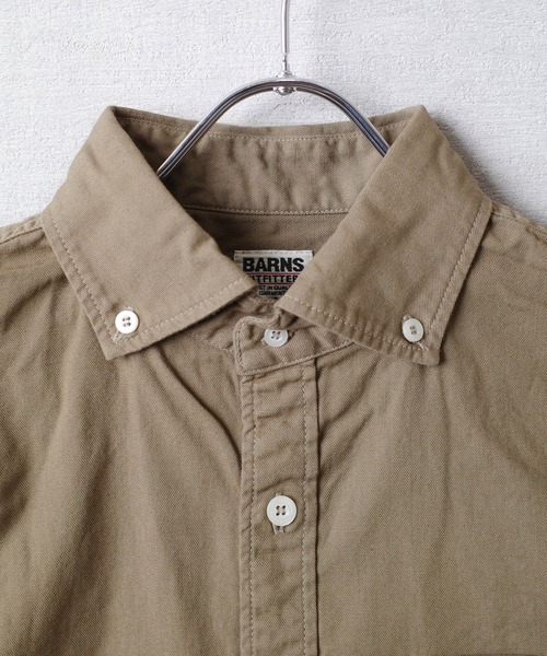 BARNS OUTFITTERS(バーンズアウトフィッターズ)の「【PH2】【BARNS OUTFITTERS】OX REGULAR LS SHIRT オックスフォード レギュラーカラー ロングスリーブ シャツ(シャツ/ブラウス・メンズ・ダークカーキ/サンドベージュ/チャコールグレー/オリーブ/カーキ/ダークグリーン/ライトグレー・SMALL)」の10枚目の写真