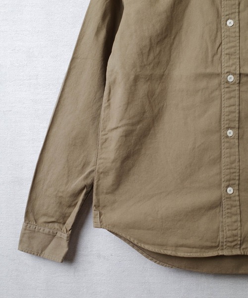 BARNS OUTFITTERS(バーンズアウトフィッターズ)の「【PH2】【BARNS OUTFITTERS】OX REGULAR LS SHIRT オックスフォード レギュラーカラー ロングスリーブ シャツ(シャツ/ブラウス・メンズ・ダークカーキ/サンドベージュ/チャコールグレー/オリーブ/カーキ/ダークグリーン/ライトグレー・SMALL)」の12枚目の写真