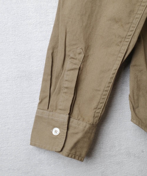BARNS OUTFITTERS(バーンズアウトフィッターズ)の「【PH2】【BARNS OUTFITTERS】OX REGULAR LS SHIRT オックスフォード レギュラーカラー ロングスリーブ シャツ(シャツ/ブラウス・メンズ・ダークカーキ/サンドベージュ/チャコールグレー/オリーブ/カーキ/ダークグリーン/ライトグレー・SMALL)」の14枚目の写真