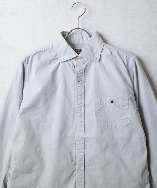 BARNS OUTFITTERS(バーンズアウトフィッターズ)の「【PH2】【BARNS OUTFITTERS】OX REGULAR LS SHIRT オックスフォード レギュラーカラー ロングスリーブ シャツ(シャツ/ブラウス・メンズ・ダークカーキ/サンドベージュ/チャコールグレー/オリーブ/カーキ/ダークグリーン/ライトグレー・SMALL)」の16枚目の写真