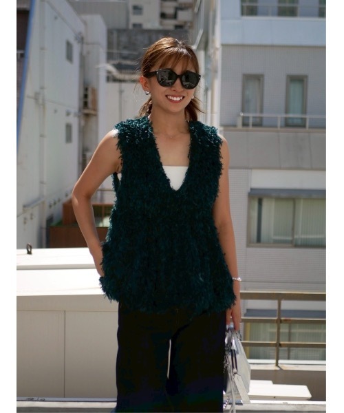 BeBeoD(べベッド)の「フェザーデザインペプラムトップス(その他トップス・レディース・ブラック/ネイビー/ブラウン/グレー/グリーン/グレー系その他/ブラウン系その他・フリー)」の7枚目の写真