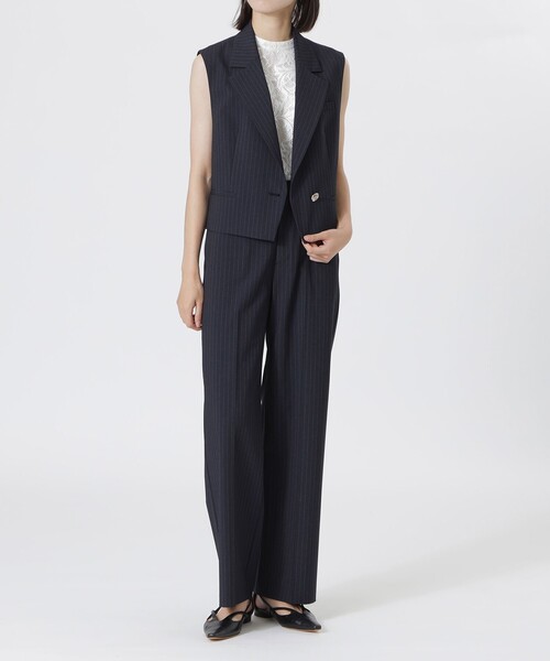 LOVELESS(ラブレス)の「ポプリンショートジレ(ベスト・レディース・ブラック/ブルー系その他7・36/34)」の18枚目の写真