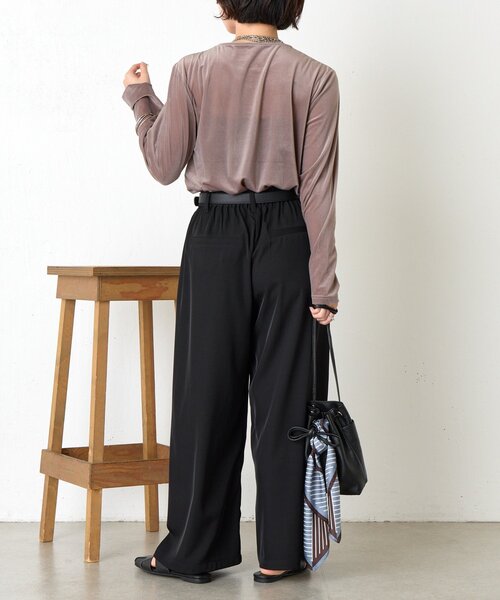 Jena espace merveilleux（ジェナ　エスパスメルヴェイユ）の「ベロアプルオーバー（Tシャツ/カットソー・レディース・ブラック/グレー/ベージュ・FREE）」の14枚目の写真