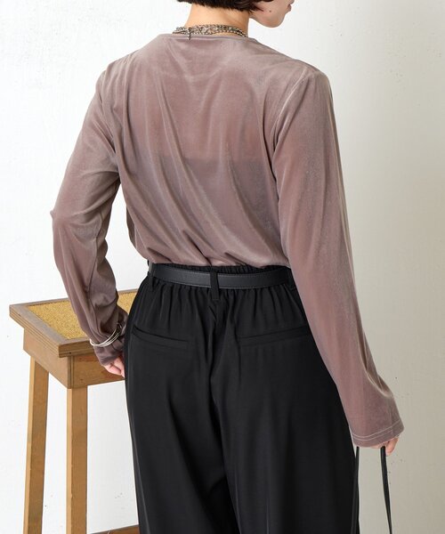 Jena espace merveilleux（ジェナ　エスパスメルヴェイユ）の「ベロアプルオーバー（Tシャツ/カットソー・レディース・ブラック/グレー/ベージュ・FREE）」の19枚目の写真