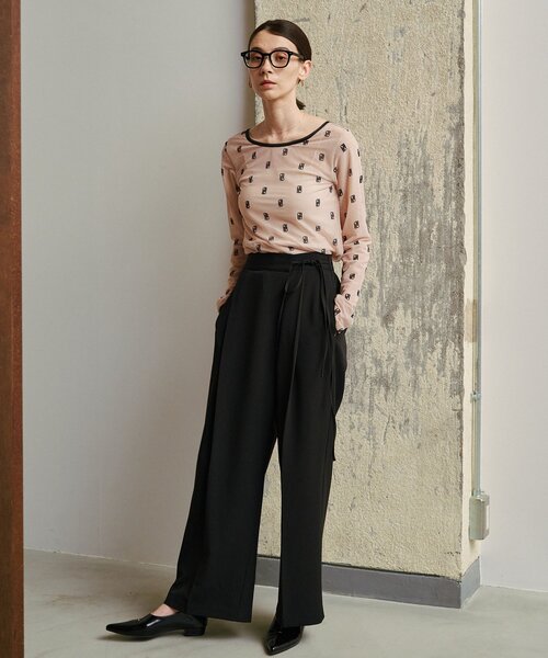 即購入OK ！カプリシュレマージュ　2WAYモノグラムシアーTシャツ 前後2WAY】2WAYモノグラムシアーTシャツ（Tシャツ/カットソー