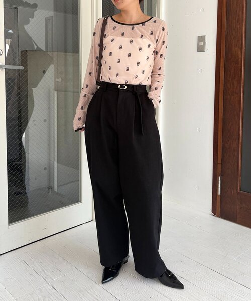 前後2WAY】2WAYモノグラムシアーTシャツ（Tシャツ/カットソー