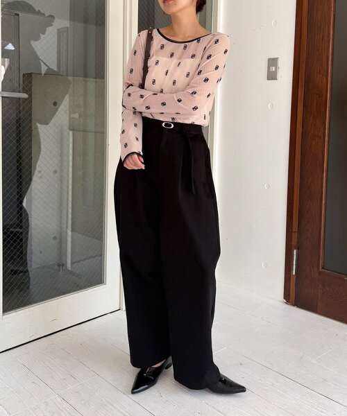 前後2WAY】2WAYモノグラムシアーTシャツ（Tシャツ/カットソー