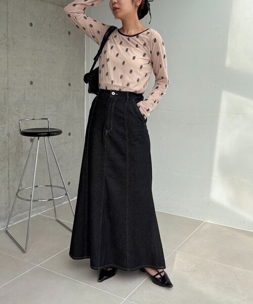 前後2WAY】2WAYモノグラムシアーTシャツ（Tシャツ/カットソー