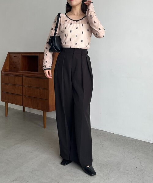 前後2WAY】2WAYモノグラムシアーTシャツ（Tシャツ/カットソー