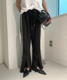 メゾンドドルチェ　美脚スリットパンツ【black】 BOTTOMS | maison de Dolce.