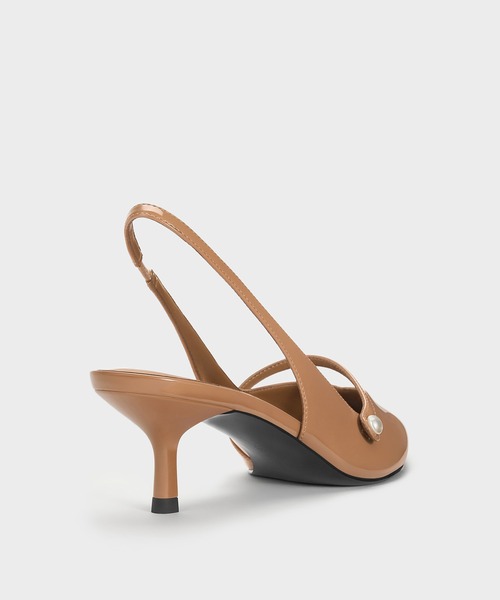 CHARLES & KEITH(チャールズ & キース)の「Helena ヘレナ パールスリングバックキトゥンヒール(パンプス・レディース・ブラウン系その他3/ブラック系その他7/スモークピンク・25cm/24.5cm/23.5cm/23cm/22.5cm/22cm/25.5cm)」の17枚目の写真