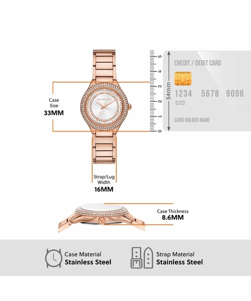 MICHAEL KORS(マイケルコース)の「マイケル・コース 腕時計 レディース アナログ ステンレス MK4942(アナログ腕時計・レディース・ピンクゴールド・FREE)」の5枚目の写真