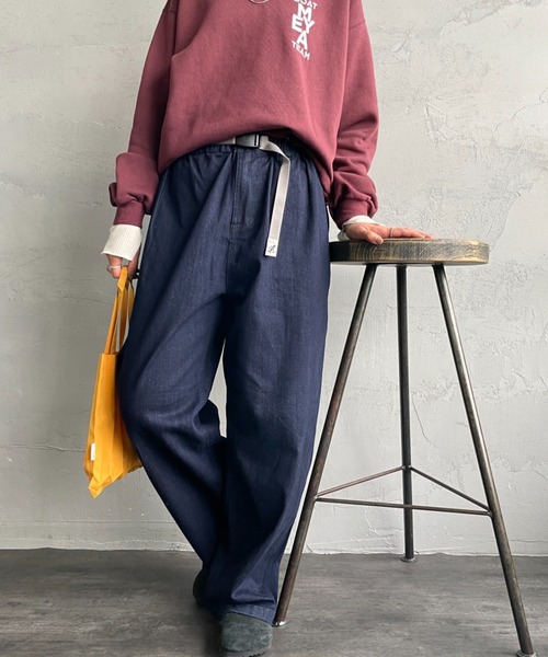 Gramicci（グラミチ）の「[GRAMICCI/グラミチ] 別注 ワイドデニムパンツ（デニムパンツ・メンズ・ワンウォッシュ/インディゴブルー/ブラック・L/M/S/XS）」の3枚目の写真