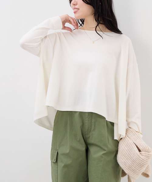 MICA&DEAL(マイカ&ディール)の「ハイゲージフレアニットプルオーバー(ニット/セーター・レディース・ワインレッド/ブラック/オフホワイト・FREE)」の1枚目の写真