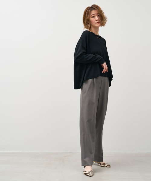 MICA&DEAL(マイカ&ディール)の「ハイゲージフレアニットプルオーバー(ニット/セーター・レディース・ワインレッド/ブラック/オフホワイト・FREE)」の16枚目の写真