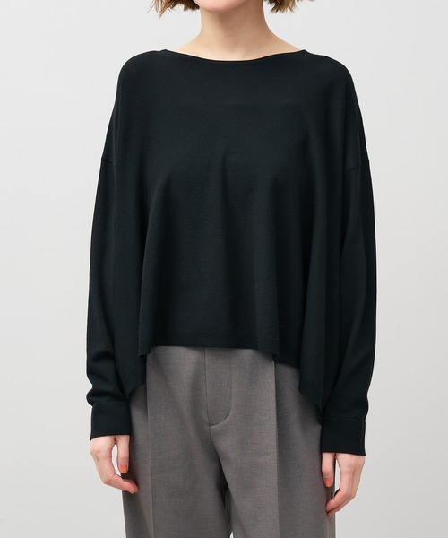 MICA&DEAL(マイカ&ディール)の「ハイゲージフレアニットプルオーバー(ニット/セーター・レディース・ワインレッド/ブラック/オフホワイト・FREE)」の17枚目の写真