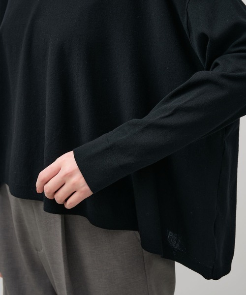 MICA&DEAL(マイカ&ディール)の「ハイゲージフレアニットプルオーバー(ニット/セーター・レディース・ワインレッド/ブラック/オフホワイト・FREE)」の22枚目の写真