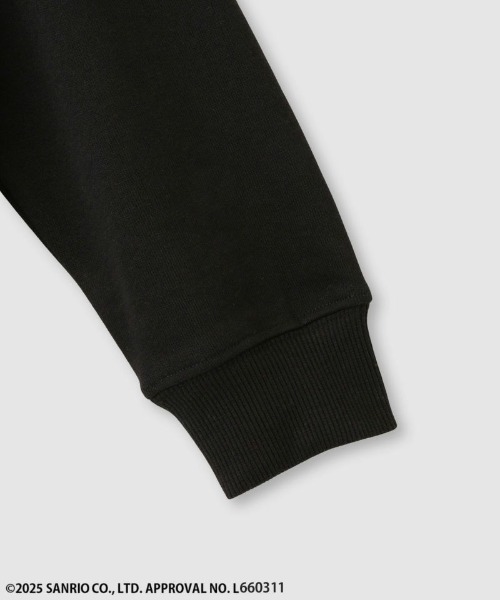 sanrio（サンリオ）の「Sanrio キャラクターフロッキートレーナー 【シナモロール クロミ】（Tシャツ/カットソー・キッズ・サックスブルー/ブラック・100/110/120/130/140/150）」の3枚目の写真