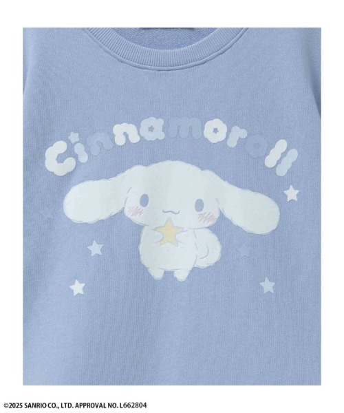 sanrio（サンリオ）の「Sanrio キャラクターフロッキートレーナー 【シナモロール クロミ】（Tシャツ/カットソー・キッズ・サックスブルー/ブラック・100/110/120/130/140/150）」の7枚目の写真