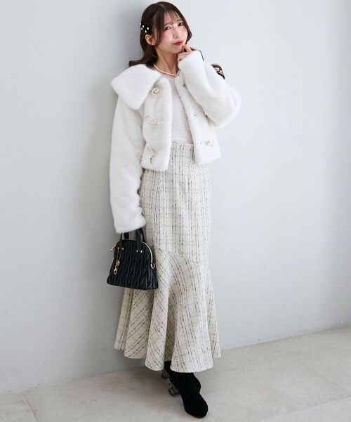セール】ビット付きフワフワショートコート（その他アウター