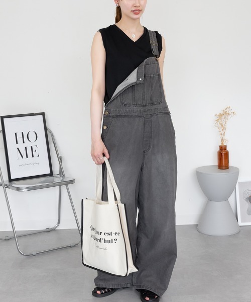 aity(アイティ)の「Vネックノースリーブトップス カットソー コットン 夏服(Tシャツ/カットソー・レディース・ブラック/グレイッシュベージュ/オフホワイト・M/L/LL/3L/4L)」の15枚目の写真