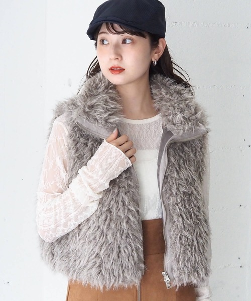 ファーベスト　セール セール】ダブルジップアソートMIXファーベスト（ベスト