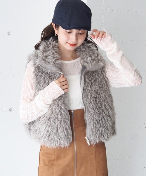 セール】ダブルジップアソートMIXファーベスト（ベスト）｜tiptop