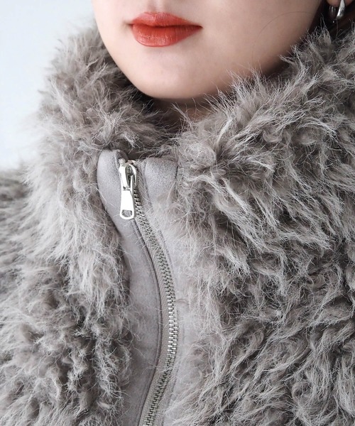 tiptop（ティップトップ）の「ダブルジップアソートMIXファーベスト（ベスト・レディース・チャコールグレー/ブラウン系その他/グレー系その他/アイボリー・FREE）」の14枚目の写真