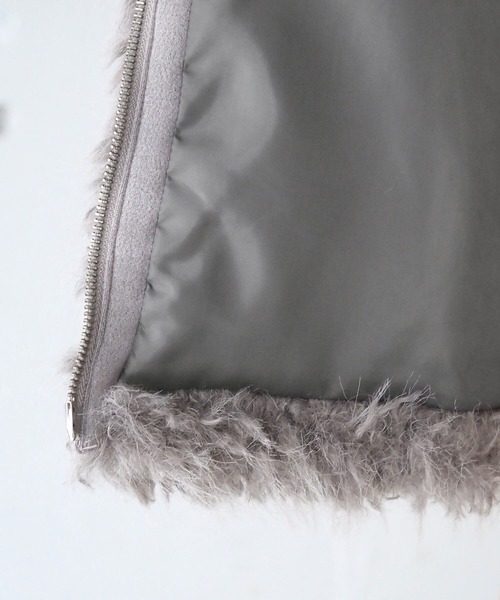 tiptop（ティップトップ）の「ダブルジップアソートMIXファーベスト（ベスト・レディース・チャコールグレー/ブラウン系その他/グレー系その他/アイボリー・FREE）」の17枚目の写真