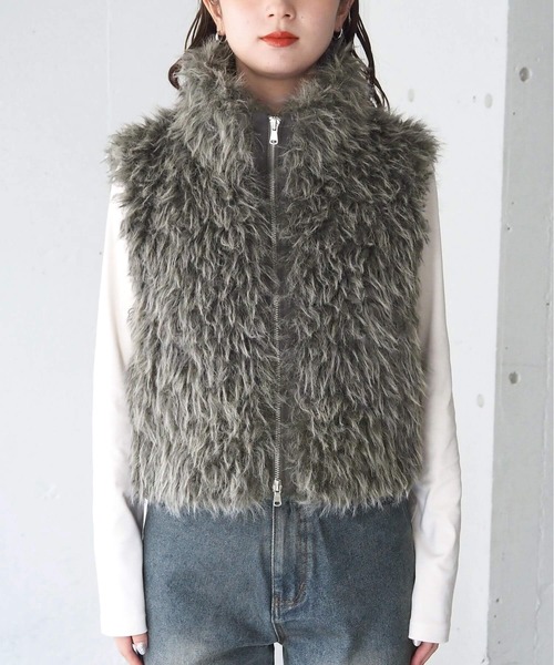 セール】ダブルジップアソートMIXファーベスト（ベスト）｜tiptop