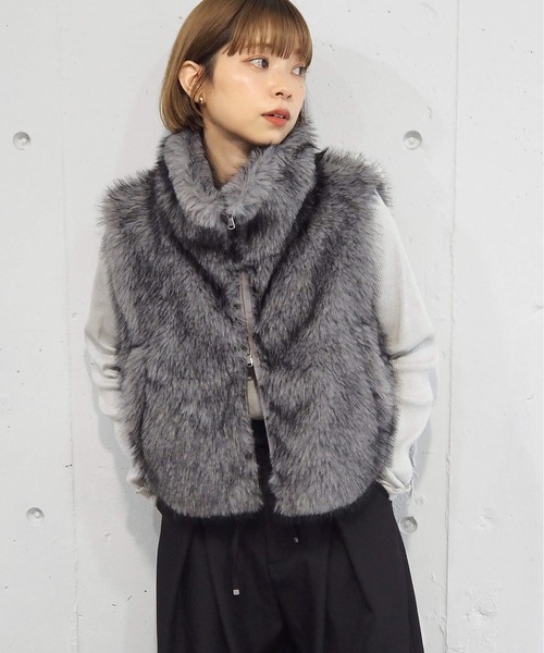 セール】ダブルジップアソートMIXファーベスト（ベスト）｜tiptop