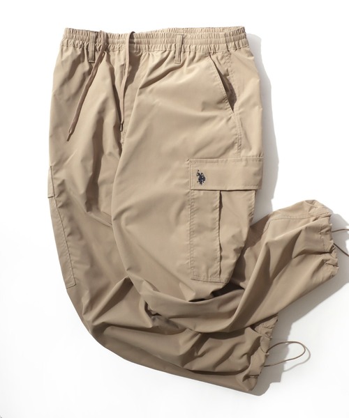 U.S. POLO ASSN.(ユーエスポロアッスン)の「U.S. POLO ASSN./ユーエスポロアッスン 撥水 UVカット ストレッチ ワイド カーゴパンツ/イージーパンツ/レディース メンズ(カーゴパンツ・メンズ・ブラック/ネイビー/ベージュ/カーキ・LL/L/M/S)」の2枚目の写真