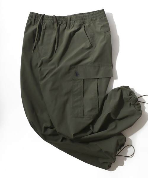 U.S. POLO ASSN.(ユーエスポロアッスン)の「U.S. POLO ASSN./ユーエスポロアッスン 撥水 UVカット ストレッチ ワイド カーゴパンツ/イージーパンツ/レディース メンズ(カーゴパンツ・メンズ・ブラック/ネイビー/ベージュ/カーキ・LL/L/M/S)」の3枚目の写真