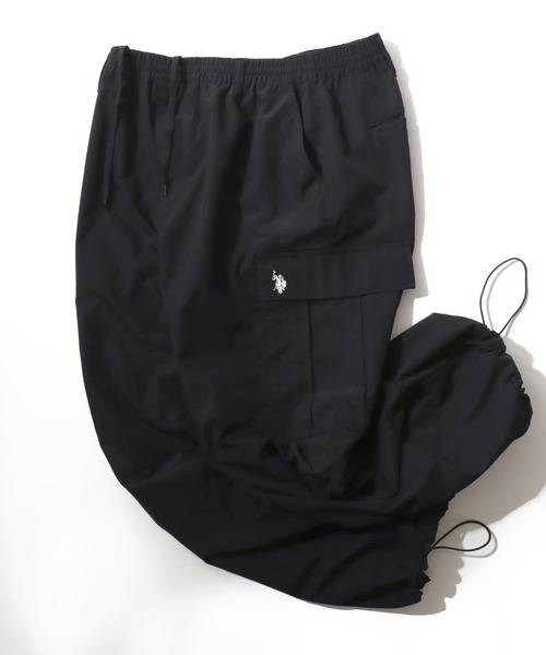 U.S. POLO ASSN.(ユーエスポロアッスン)の「U.S. POLO ASSN./ユーエスポロアッスン 撥水 UVカット ストレッチ ワイド カーゴパンツ/イージーパンツ/レディース メンズ(カーゴパンツ・メンズ・ブラック/ネイビー/ベージュ/カーキ・LL/L/M/S)」の1枚目の写真