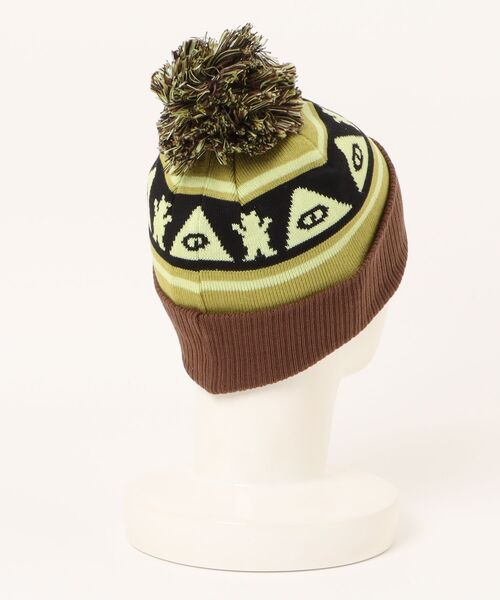 POLeR（ポーラー）の「POLeR/ポーラー ビーニー BEAR BEANIE "POLeR x GRIZZLYコラボレーション" 253MCV0182（ニットキャップ/ビーニー・メンズ・レッド/グリーン・FREE）」の7枚目の写真