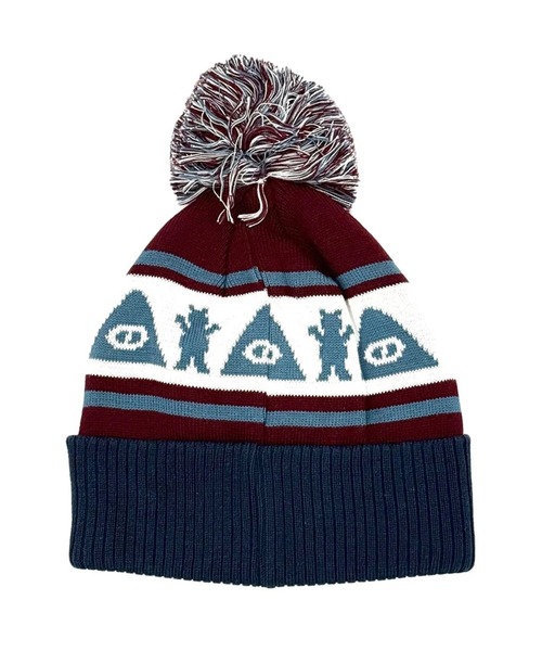 POLeR（ポーラー）の「POLeR/ポーラー ビーニー BEAR BEANIE "POLeR x GRIZZLYコラボレーション" 253MCV0182（ニットキャップ/ビーニー・メンズ・レッド/グリーン・FREE）」の4枚目の写真