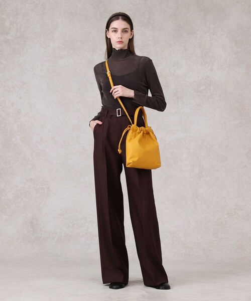 ANAYI(アナイ)の「◇ドローストリング2WAYショルダーバッグ(ショルダーバッグ・レディース・ダークブラウン/レッド/マスタード・FREE)」の6枚目の写真