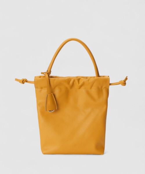 九月八日　ドローストリングバッグ（ショルダー）ストローイエロー 九月八日 ドローストリングバッグ（ショルダー）ストローイエロー 九月