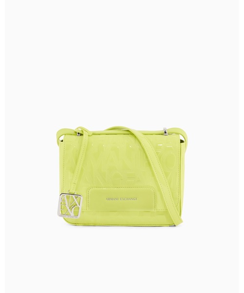 ARMANI EXCHANGE(アルマーニエクスチェンジ)の「【A|X アルマーニ エクスチェンジ】オールオーバーエンボスロゴ ミニショルダーバッグ(パテント)(ショルダーバッグ・レディース・ワインレッド/ブラック/ライトグリーン・FREE)」の2枚目の写真
