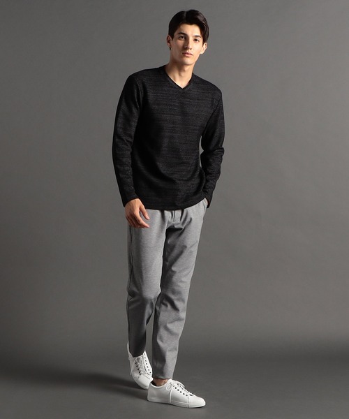 MONSIEUR NICOLE（ムッシュニコル）の「メランジダブルフェイス Vネックカットソー（Tシャツ/カットソー・メンズ・ブラック/グレー/チャコールグレー/ホワイト・LARGE/X-LARGE/MEDIUM）」の12枚目の写真