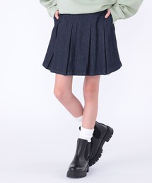 SHIPS | SHIPS KIDS:140～150cm /デニム プリーツ キュロット(デニムスカート)