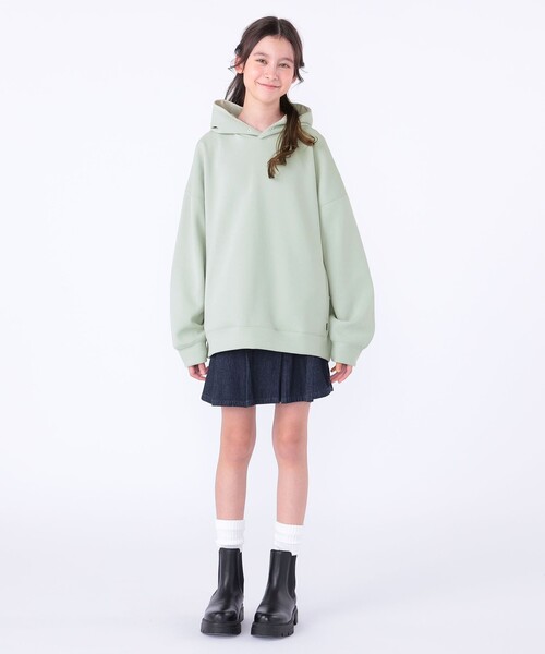 SHIPS（シップス）の「SHIPS KIDS:140～150cm /デニム プリーツ キュロット（デニムスカート・キッズ・ネイビー・150/140）」の4枚目の写真