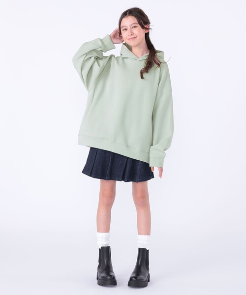 SHIPS（シップス）の「SHIPS KIDS:140～150cm /デニム プリーツ キュロット（デニムスカート・キッズ・ネイビー・150/140）」の5枚目の写真