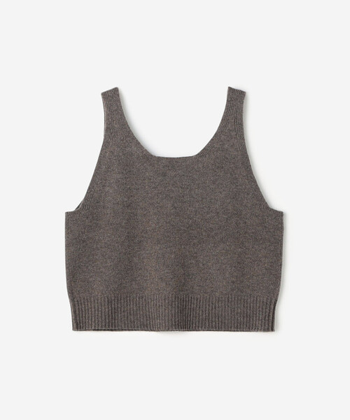 LE GLAZIK(ルグラジック)の「LE GLAZIK | Vネックニットベスト WOMEN(ベスト・レディース・イエロー系その他/ブラウン系その他/チャコール・36)」の6枚目の写真
